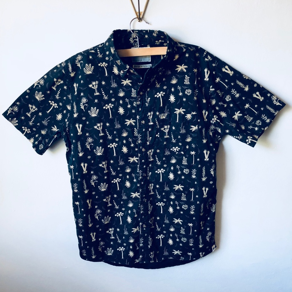 Button down with Joshua Tree cactus print